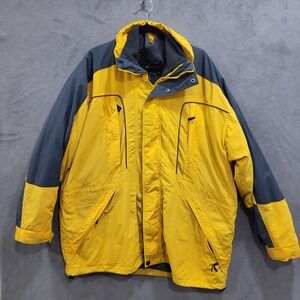 Vintage‎ Gerry Insulated Ski Jacket Mens 2X Lined Snow Warm Gorpcore Yellow